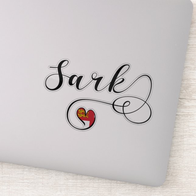 Adesivo Sark Flag Heart, Ilhas do Canal (Detalhe)