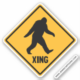 Adesivo Sasquach Road Xing Silhouette - Passagem Bigfoot
