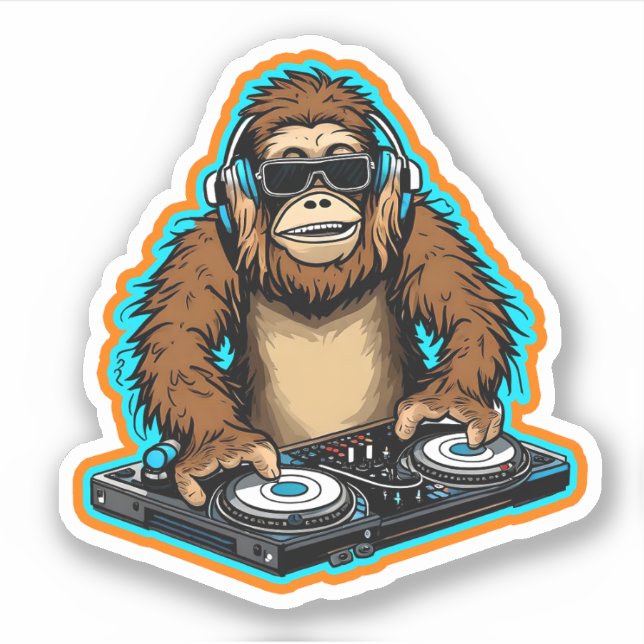 Adesivo Sasquatch DJ Vinyl (Frente)