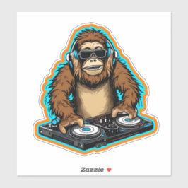 Adesivo Sasquatch DJ Vinyl