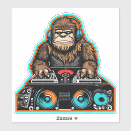 Adesivo Sasquatch DJ Vinyl