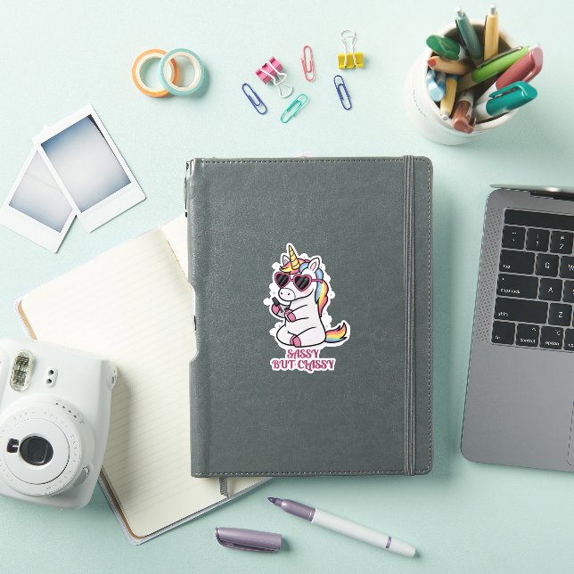 Adesivo Sassy but Classy - Cute Unicorn (Capa para iPad)