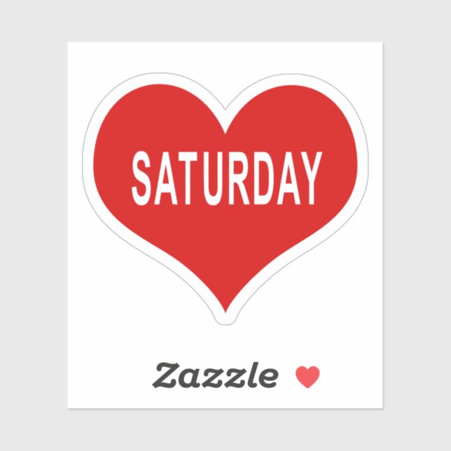 Adesivo SATURDAY Red Love Heart Vinyl Sticker (Folha)