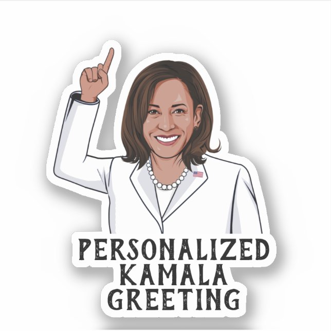 Adesivo Saudação Kamala Personalizada (Frente)