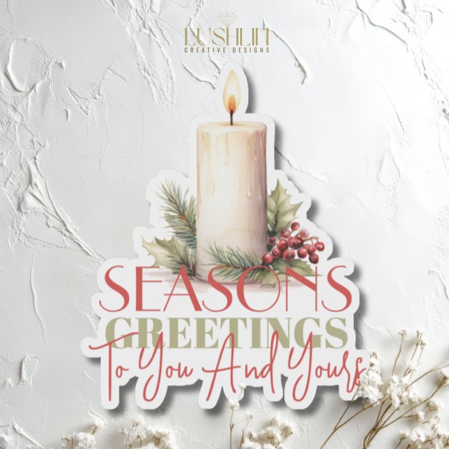 Adesivo Saudações da temporada a você e seu feriado (Criador carregado)