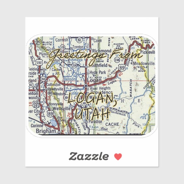 Adesivo Saudações De Logan Utah (Folha)