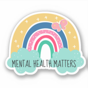 Adesivo Saúde mental Importa Rainbow Sticker