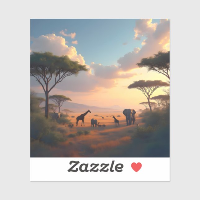 Adesivo Savannah Dawn - Vinil Quadrado (Folha)