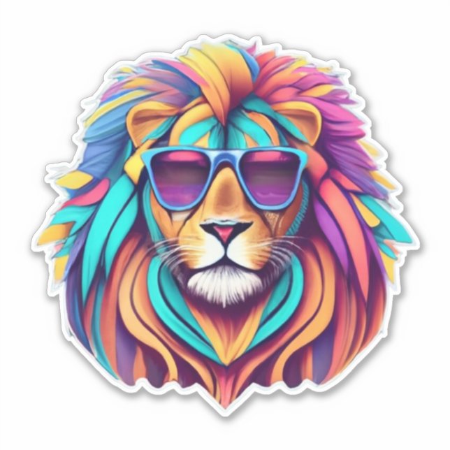 Adesivo Savannah Serenity Lion Sticker Bliss (Frente)