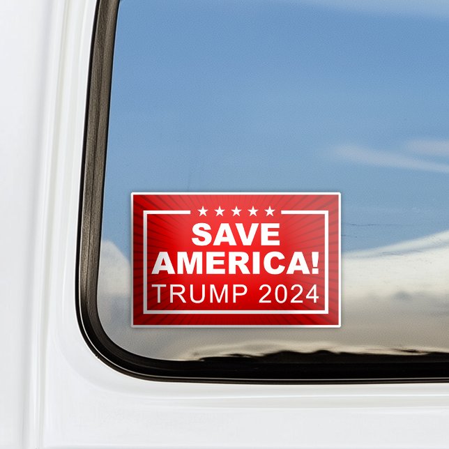Adesivo Save America Trump 2024 (save america trump 2024 car window decal)
