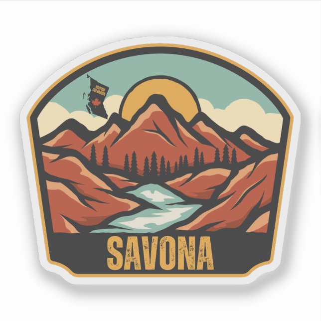 Adesivo Savona, Colúmbia Britânica (Frente)