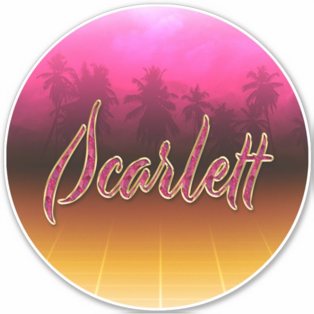 Adesivo Scarlett Vorname Name pink Aufkleber Sticker (Frente)