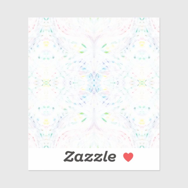 Adesivo Schism Light Abstract Rainbow White Watercolor Art (Folha)