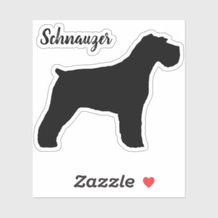Adesivo Schnauzer Cachorro Silhout Vinyl Sticker