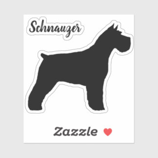 Adesivo Schnauzer Cachorro Silhout Vinyl Sticker