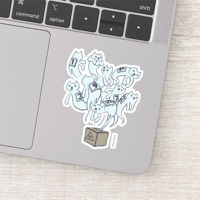 Adesivo Schrödinger Cat 9 Lives (Detalhe)