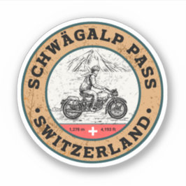 Adesivo Schwägalp Pass passeio de moto pelas alpes suíças