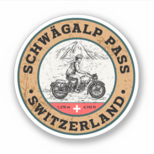 Adesivo Schwägalp Pass passeio de moto pelas alpes suíças