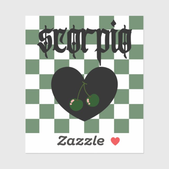 Adesivo Scorpio Gothic Aestética Checkup Cherry Art (Folha)