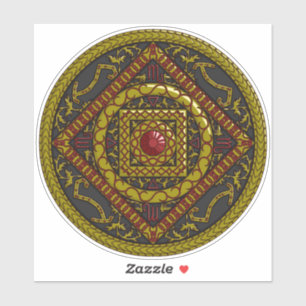 Adesivo Scorpio Mandala - Vinheta de Contorno