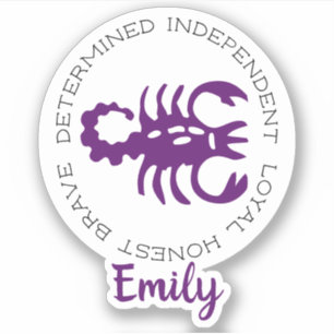 Adesivo Scorpio Zodiac - Traços de Sinal de Estrela