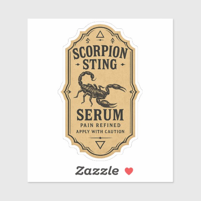 Adesivo Scorpion Sting Serum - Halloween Apothecary Label (Folha)