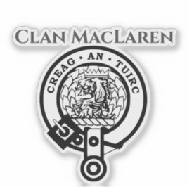 Adesivo Scottish Clan MacLaren Crest Crachá Sticker
