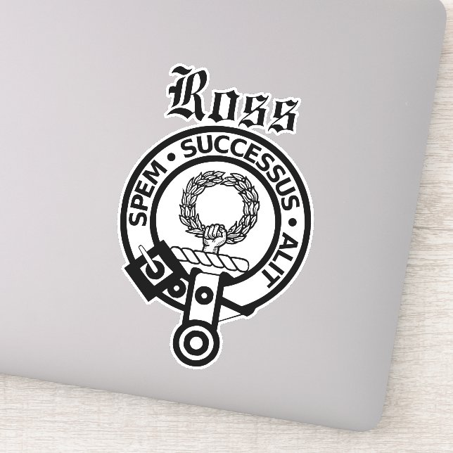 Adesivo Scottish Clan Ross Crest Crachá Large Sticker (Detalhe)
