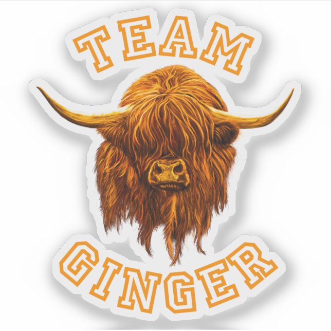 Adesivo Scottish Highland Celebration Team Ginger (Frente)