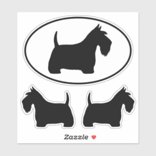 Adesivo Scottish Terrier Scottie Dogs Vinyl Sticker Set