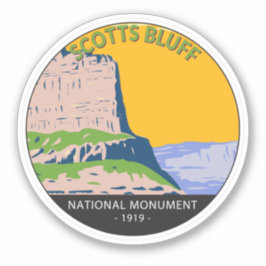 Adesivo Scotts Bluff National Monument Nebraska Vintage