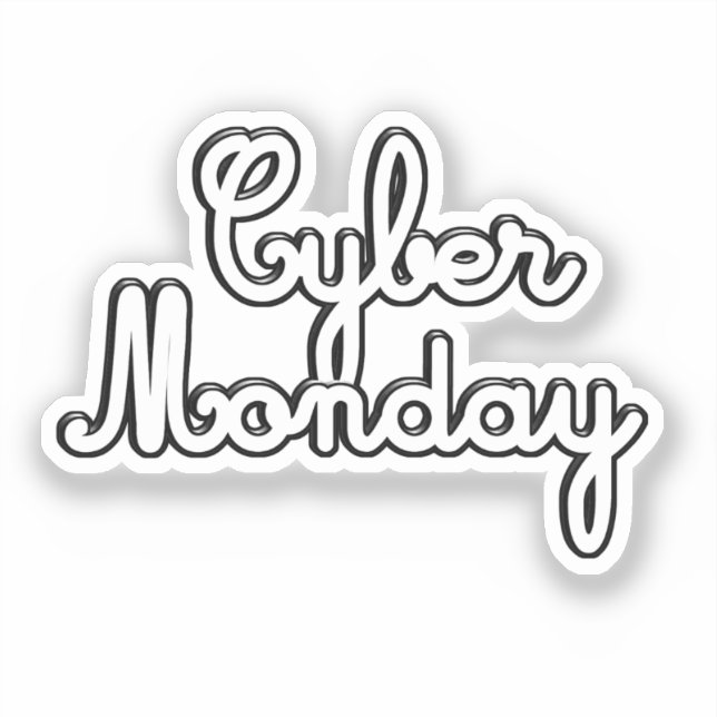 Adesivo Scrap Book CYBER MONDAY (Frente)
