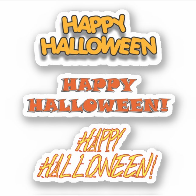 Adesivo Scrap Book Happy Halloween (Frente)