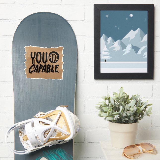 Adesivo Scrapbook Style Motivation Quote Stickers (Prancha de snowboard)