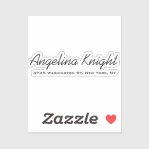 Adesivo Script de manuscrito exclusivo de tendência de Na