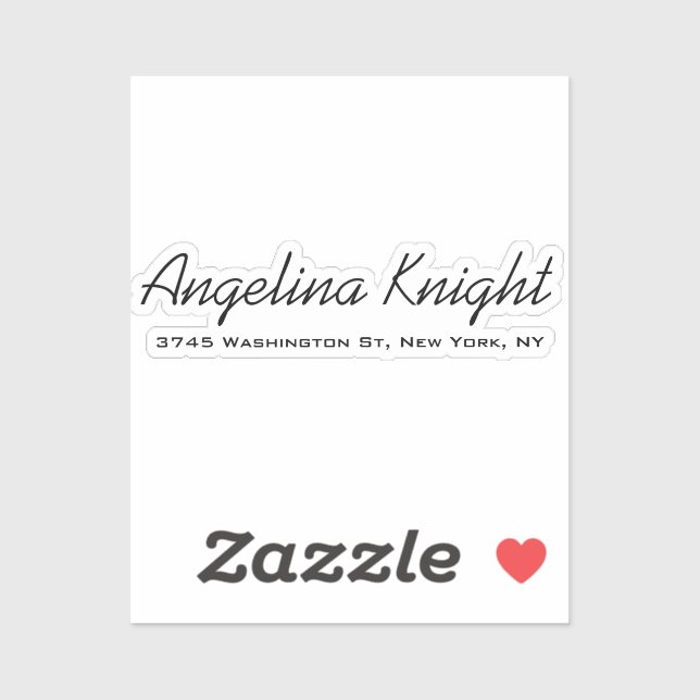 Adesivo Script de manuscrito exclusivo de tendência de Na  (Folha)