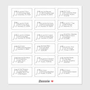 Adesivo Script Joy Natal 18 Endereços de Nome do Destinatá