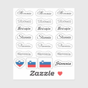 Adesivo Script legante Eslovênia e sinalizador esloveno/c