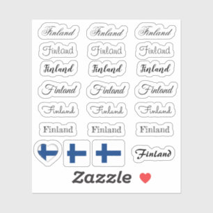 Adesivo Script legante Finlândia e finlandês Sinalizador