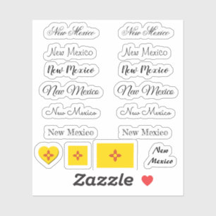 Adesivo Script legante Novo México & Sinalizador USA /nam