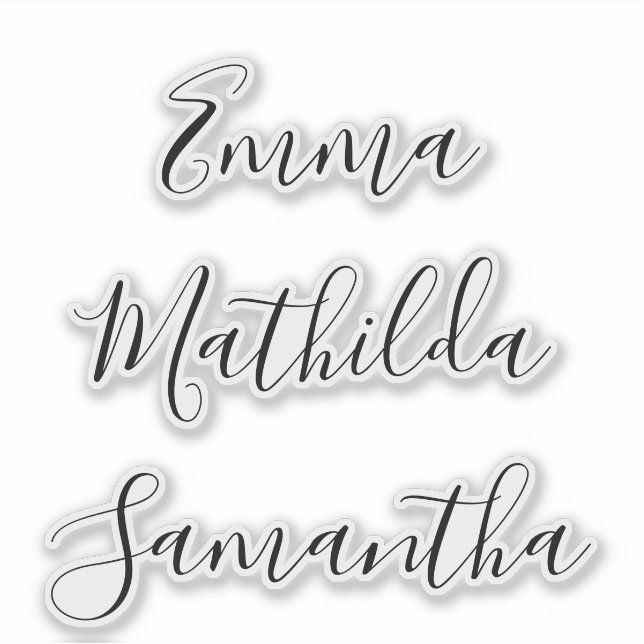 Adesivo  Script Personalized Bridesmaid's Name stickers (Frente)