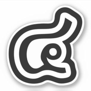 Adesivo Script Tailandês Número 4 / Quatro / ๔ (Consulte/S