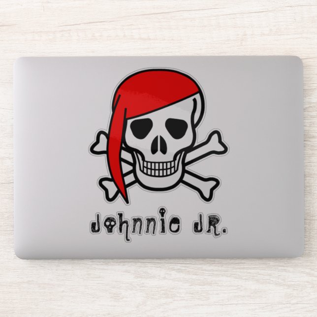 Adesivo Scull Com Bandanna Personalizada (Computador)