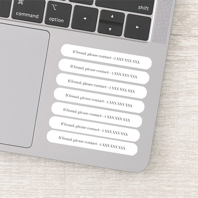 Adesivo Se encontrado, entre em contato/retorne a x6 (Detalhe)