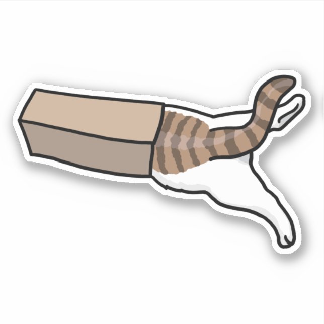 Adesivo Se eu Ajustado Sentar Gato na Caixa (Frente)