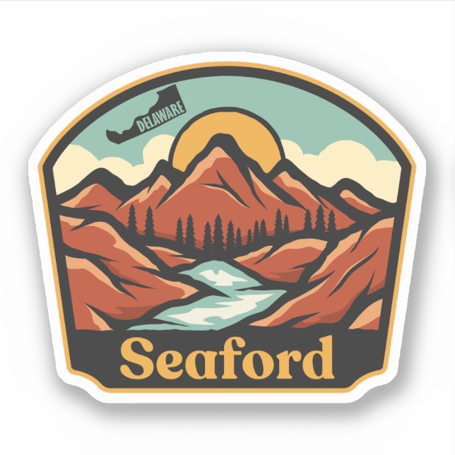 Adesivo Seaford, Delaware  (Frente)