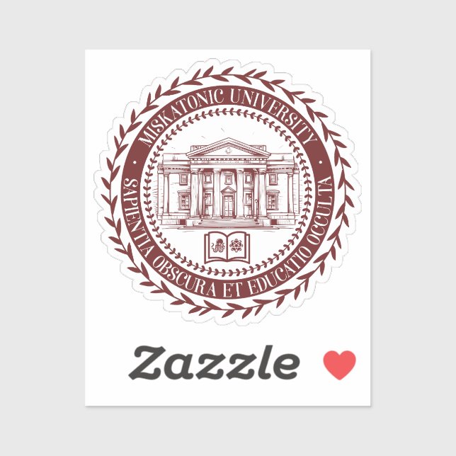 Adesivo Seal da Universidade Miskatonic (Folha)