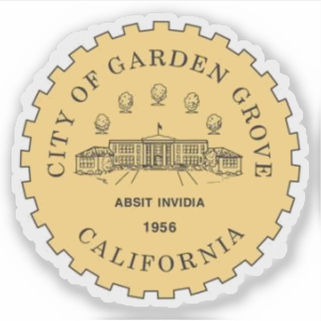 Adesivo Seal of Garden Grove, California, USA (Frente)