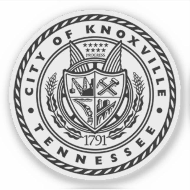 Adesivo Seal of Knoxville, Tennessee, USA (Frente)