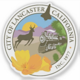 Adesivo Seal of Lancaster, California, USA